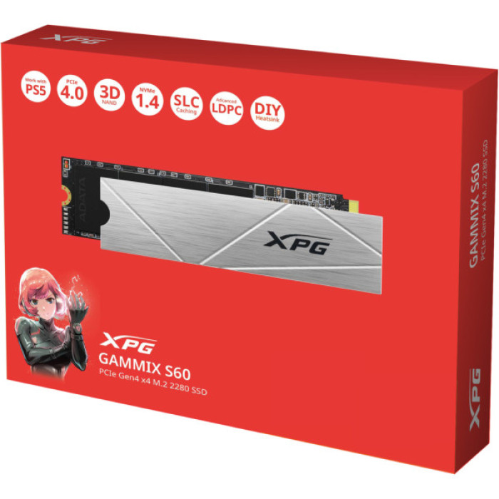 Накопичувач SSD M.2 2280 2TB XPG GAMMIX S60 ADATA (AGAMMIXS60-2T-CS)