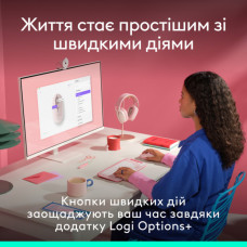 Мишка Logitech POP Mouse With Emoji Bluetooth Rose (910-007413)