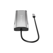 Концентратор J5create USB-C 9-in-1 2xUSB 3.2 + 2xUSB-C PD + 2xHDMI 4K + DisplayPort + SD/TF + RJ45 1000Mbps gray (JCD397-N)