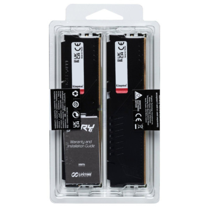 Модуль пам'яті для комп'ютера DDR5 64GB (2x32GB) 5600 MHz Beast EXPO Black Kingston Fury (ex.HyperX) (KF556C40BB2K2-64)