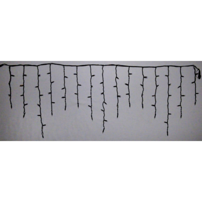 Гірлянда Delux ICICLE 100LED 2x0.7 м Жовтий flash Білий/Чорний IP44 (90015182)