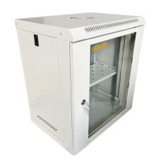 Шафа настінна GEAR 12U 19" 530x400x600 мм, + полка 19", grey (GWMSN-12U-530-400G)