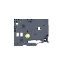 Стрічка для принтера етикеток UKRMARK B-T222P, ламінована, 9мм х 8м, red on white, аналог TZe222 (900553)