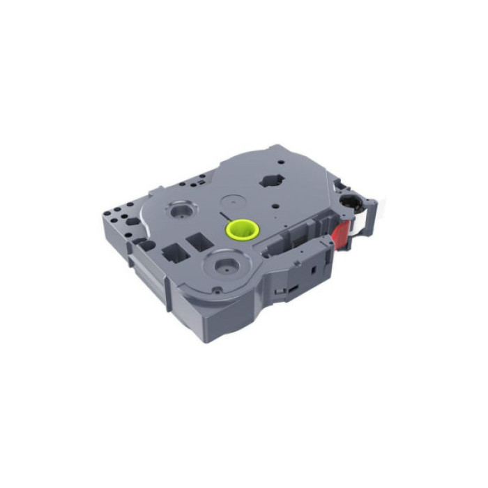 Стрічка для принтера етикеток UKRMARK B-T222P, ламінована, 9мм х 8м, red on white, аналог TZe222 (900553)