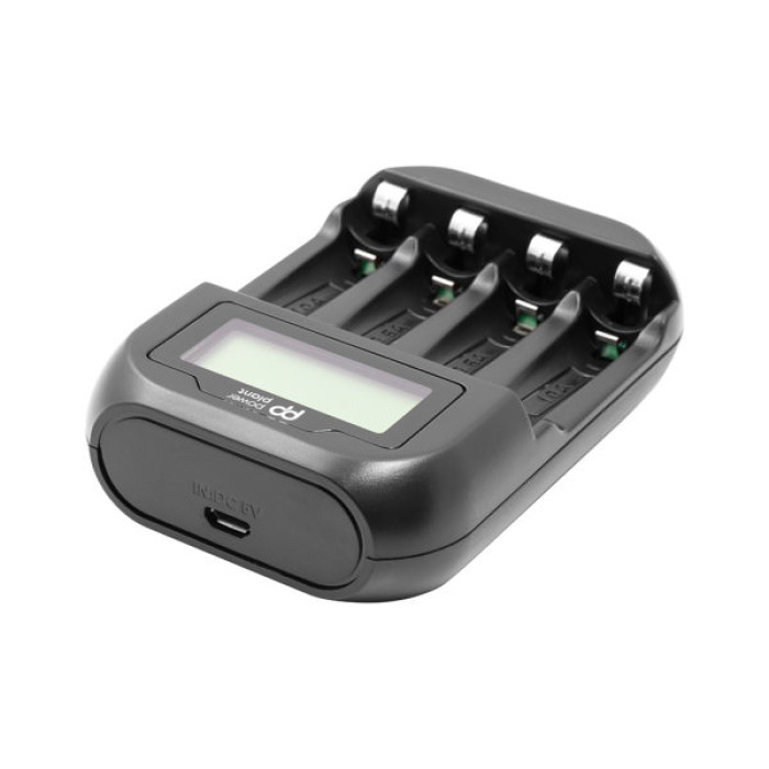 Зарядний пристрій для акумуляторів PowerPlant PP-UN4 (AA, AAA / input microUSB DC 5V/2A) (PP-UN4)