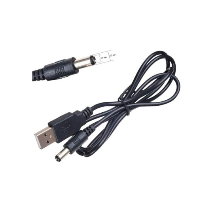 Кабель живлення USB to DC 5.5x2.1mm 5V 1.0m Dynamode (DM-USB-DC-5.5x2.1mm)