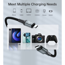 Дата кабель USB-C to USB-C 1.2m USB4.0 Gen3 240W (8K HDR) Choetech (XCC-1040-GY)