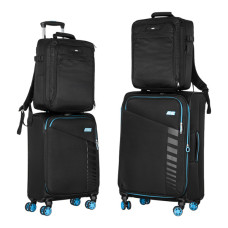 Набір валіз 2E Trek (M+S), чорні (2E-SPE-TREK-SET4-BK)