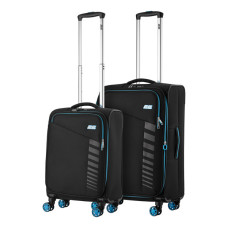Набір валіз 2E Trek (M+S), чорні (2E-SPE-TREK-SET4-BK)