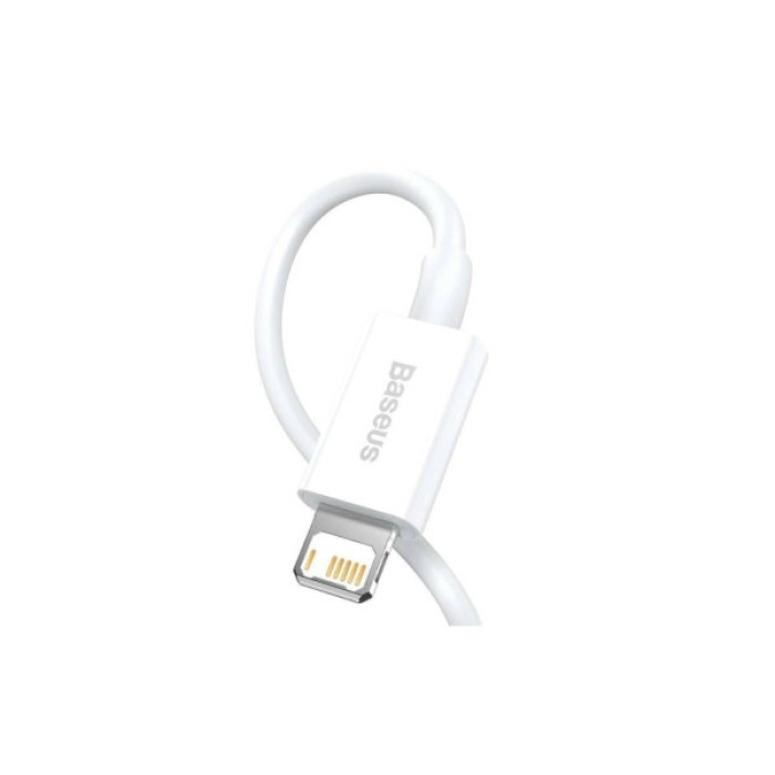 Дата кабель USB 2.0 AM to Lightning 1.5m Superior Fast Charging 2.4A white Baseus (CALYS-B02)