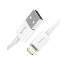 Дата кабель USB 2.0 AM to Lightning 1.0m 2.4A white Baseus (CALYS-A02)