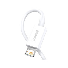 Дата кабель USB 2.0 AM to Lightning 1.0m 2.4A white Baseus (CALYS-A02)