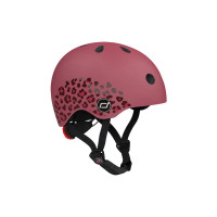 Шолом Scoot&Ride вишневий з ліхтариком 45-51см (SR-181206-WILDCAT)