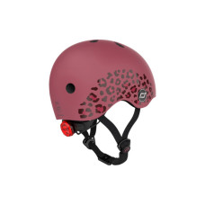 Шолом Scoot&Ride вишневий з ліхтариком 45-51см (SR-181206-WILDCAT)