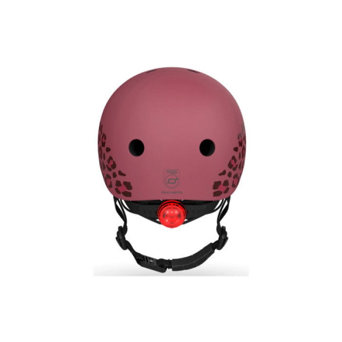 Шолом Scoot&Ride вишневий з ліхтариком 45-51см (SR-181206-WILDCAT)