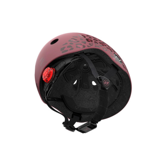 Шолом Scoot&Ride вишневий з ліхтариком 45-51см (SR-181206-WILDCAT)