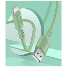 Дата кабель USB 2.0 AM to USB-C 1.0m soft silicone green ColorWay (CW-CBUC042-GR)