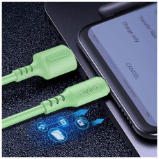 Дата кабель USB 2.0 AM to USB-C 1.0m soft silicone green ColorWay (CW-CBUC042-GR)