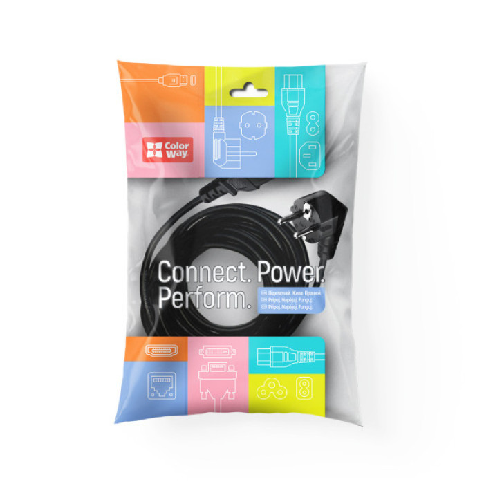 Кабель живлення C5 1.8m black ColorWay (CW-CBP083-BK)