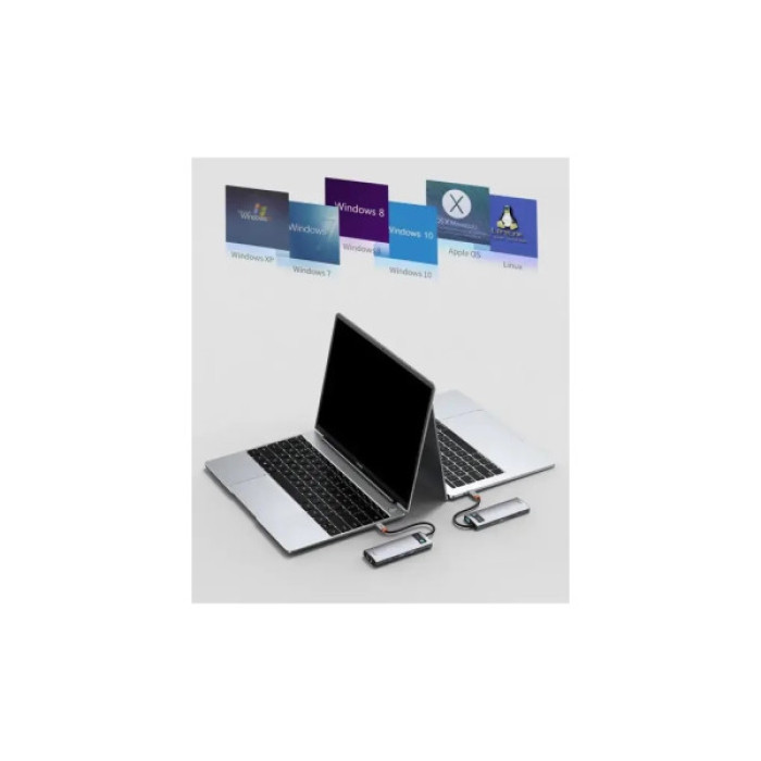 Концентратор Baseus USB-C 8-in-1 (CAHUB-CV0G)
