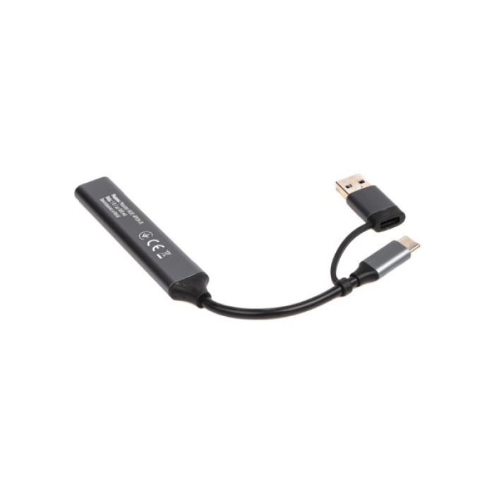 Концентратор Maxxter USB-C + USB-A to 1xUSB 3.0 + 2xUSB 2.0 + 1xUSB-C (HU3C-4P1CN-01)