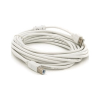 Кабель для принтера USB 2.0 AM/BM 5.0m ferrite white Voltronic (YT-AM/BM-5.0W)