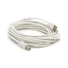 Кабель для принтера USB 2.0 AM/BM 5.0m ferrite white Voltronic (YT-AM/BM-5.0W)