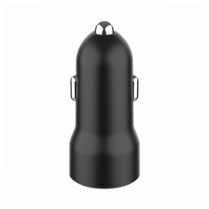 Зарядний пристрій Gembird 1xUSB-A (18W QC3.0) + 1xUSB-C (20W PD) black (TA-UC-A2PDQC20-CAR-01)