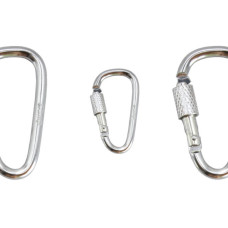 Карабін туристичний Tramp Набір 10 шт з муфтою 5 cм Silver (UTRA-299-silver)