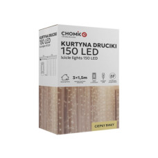 Гірлянда Chomik Штора" 150 LED теплий білий, 3x1,5 м, USB, з пультом, IP20, від мережі (5900779898479)