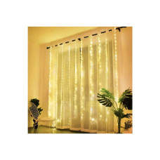 Гірлянда Chomik Штора" 150 LED теплий білий, 3x1,5 м, USB, з пультом, IP20, від мережі (5900779898479)