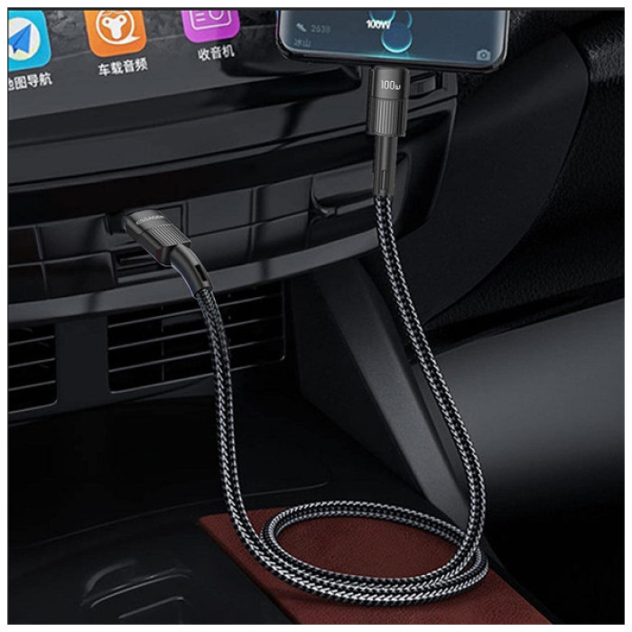 Дата кабель USB-C to USB-C 1.0m 100W black Essager (EXCTT1-XC01)