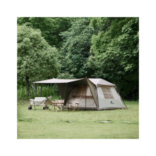 Намет Naturehike з навісом Village CNK2300ZP022 коричневий великий (6976023920189)