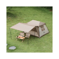 Намет Naturehike з навісом Village CNK2300ZP022 коричневий великий (6976023920189)