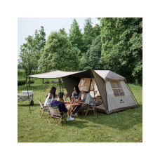 Намет Naturehike з навісом Village CNK2300ZP022 коричневий великий (6976023920189)