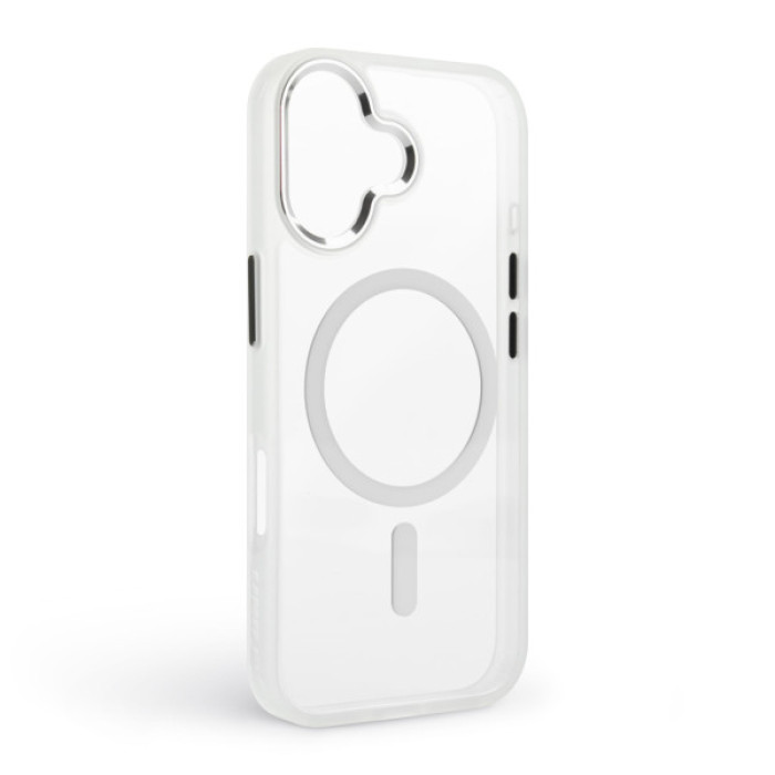 Чохол до мобільного телефона Armorstandart Unit MagCase Apple iPhone 17 Clear Silver + Pink Button Set (ARM90580)