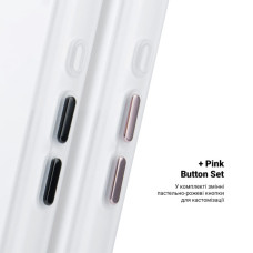 Чохол до мобільного телефона Armorstandart Unit MagCase Apple iPhone 17 Clear Silver + Pink Button Set (ARM90580)