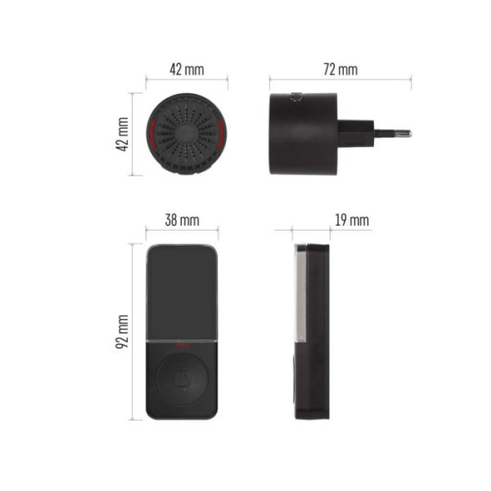 Дверний дзвінок EMOS бездротовий EMOS P5734B (P5734B)