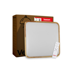 Світильник Vestum GLOW матовий 60W 391*391*65мм 3000К-6500К з ДК акація (VS-91050)