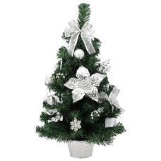Штучна ялинка Chomik прикрашена, 60 см, сріблястий декор (5900779892262)