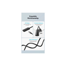 Дата кабель USB 2.0 AM/AF 30.0m Active black Vention (CBKBT)