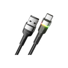 Дата кабель USB 2.0 AM to USB-C 1.0m 3A LED black Essager (EXCT-XCD01)