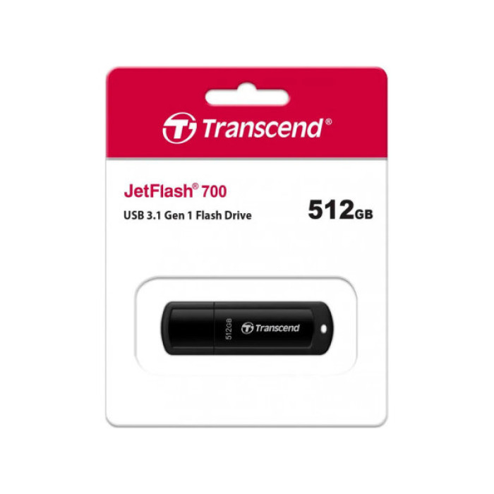 USB флеш накопичувач Transcend 512GB JetFlash 700 USB 3.1 (TS512GJF700)