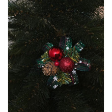 Прикраса декоративна Chomik Кульки з шишкою 11 см, комплект 3 шт червоні (5900779856004_1)