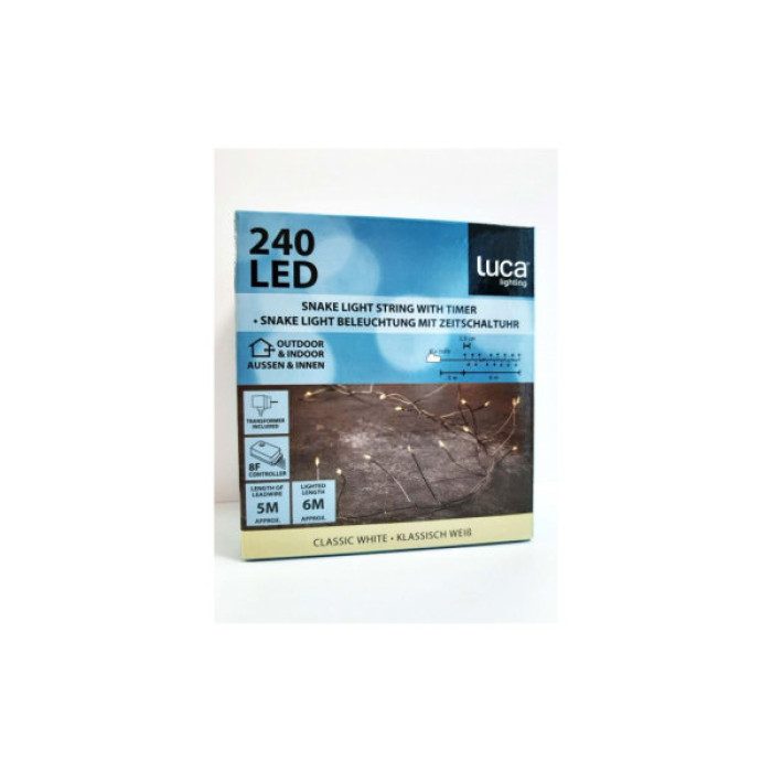 Гірлянда Luca Lighting кластер срібна струна, 11 м, теплий білий (8718861852660)