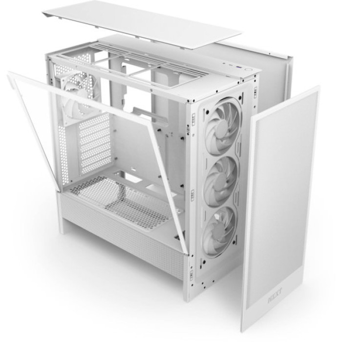 Корпус NZXT H5 Flow RGB Compact All White (CC-H52FW-R1)