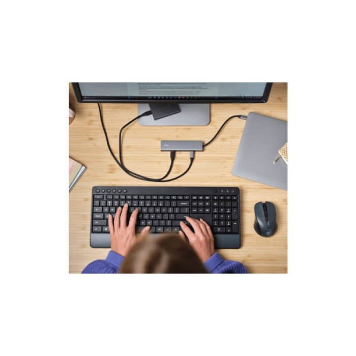 Концентратор Trust USB-C to 5xUSB-C aluminium 0.1m grey (25136_TRUST)