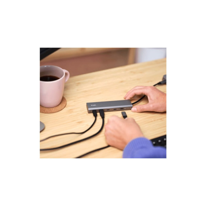 Концентратор Trust USB-C to 5xUSB-C aluminium 0.1m grey (25136_TRUST)