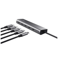 Концентратор Trust USB-C to 5xUSB-C aluminium 0.1m grey (25136_TRUST)