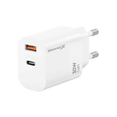 Зарядний пристрій Grand-X GaN 1xUSB-C + 1xUSB QC3.0 36W white (CH-360W)